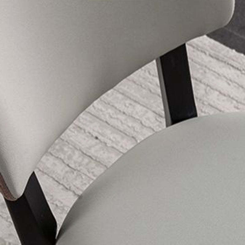 Minimalist Rubberwood Leather Dining Chair