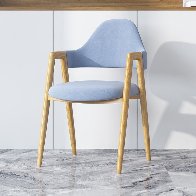 Minimalist A-Shape Iron Leather Dining Chair — Leather Black + Wood Leg