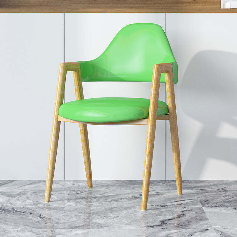 Minimalist A-Shape Iron Leather Dining Chair