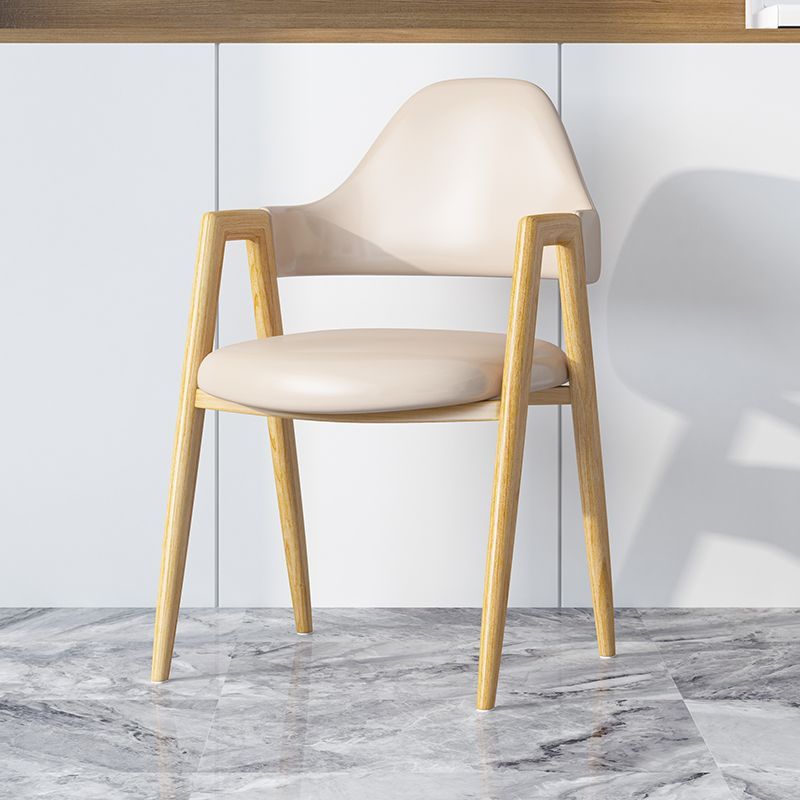 Minimalist A-Shape Iron Leather Dining Chair