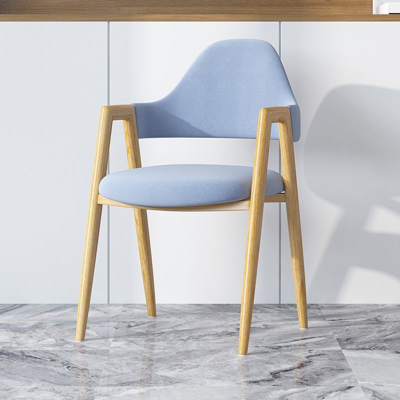 Minimalist A-Shape Iron Leather Dining Chair — Leather Black + Wood Leg