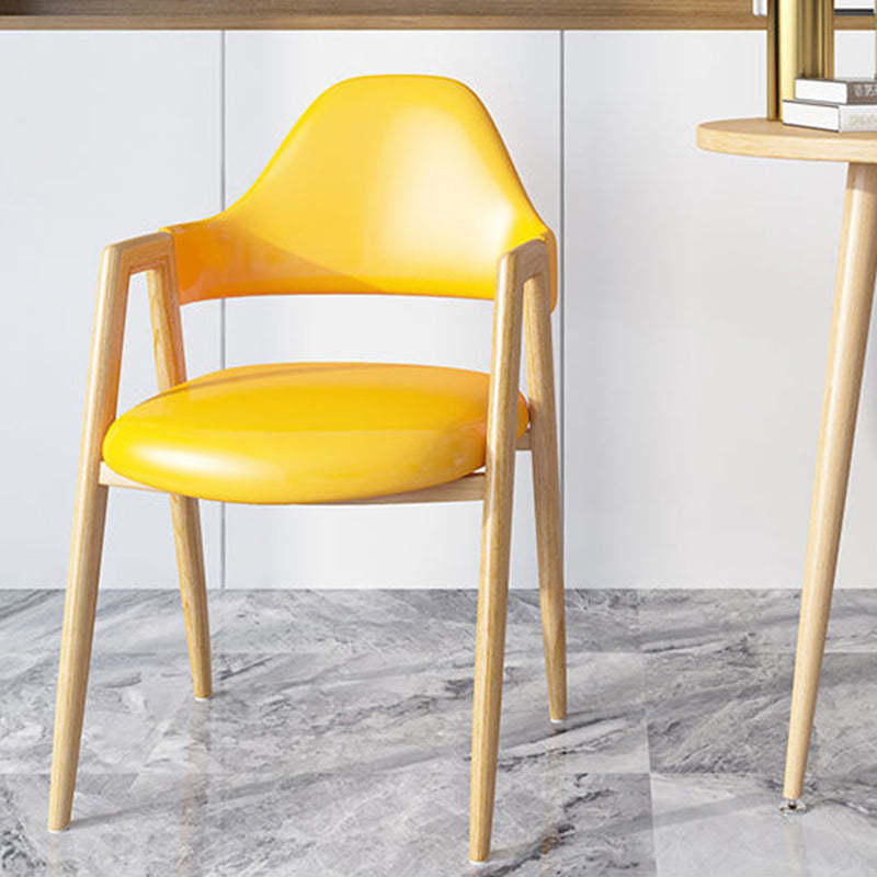 Minimalist A-Shape Iron Leather Dining Chair