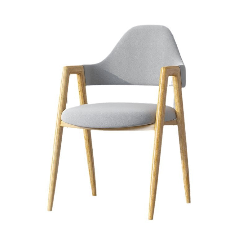 Minimalist A-Shape Iron Leather Dining Chair