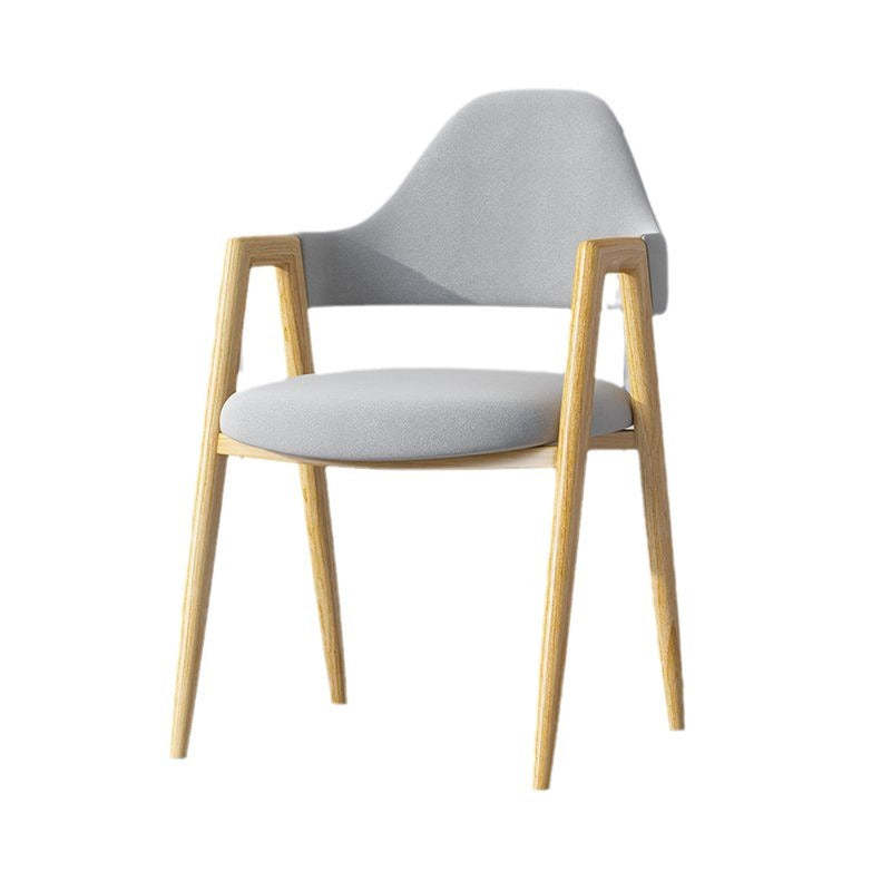 Minimalist A-Shape Iron Leather Dining Chair