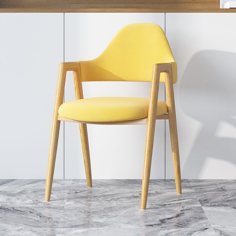 Minimalist A-Shape Iron Leather Dining Chair