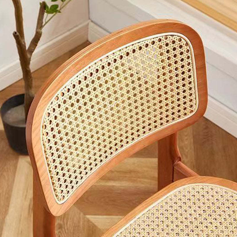 Minimalist Wood Rattan Woven Dining Chair