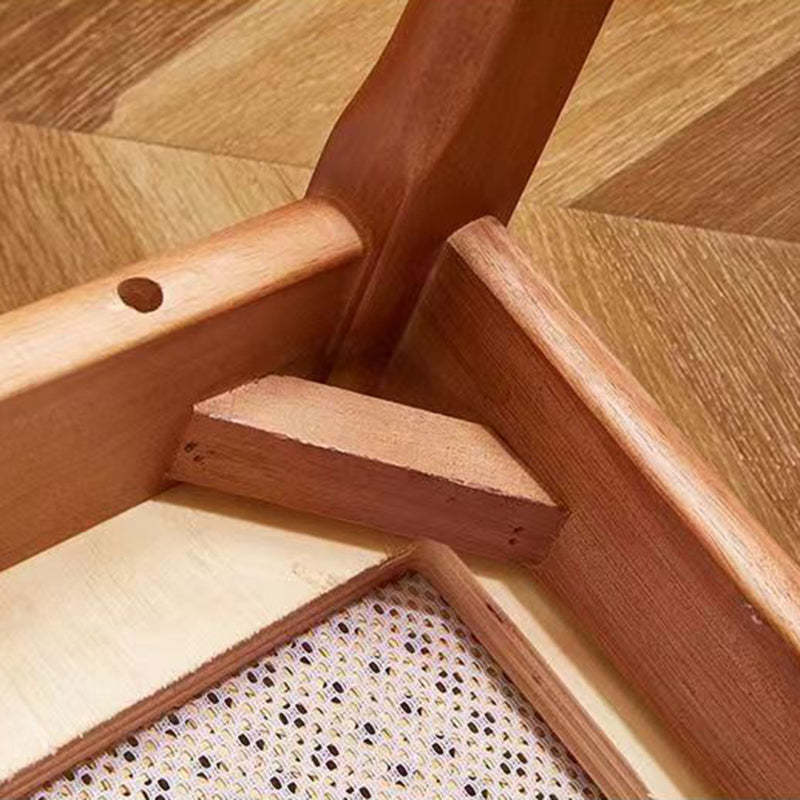 Minimalist Wood Rattan Woven Dining Chair
