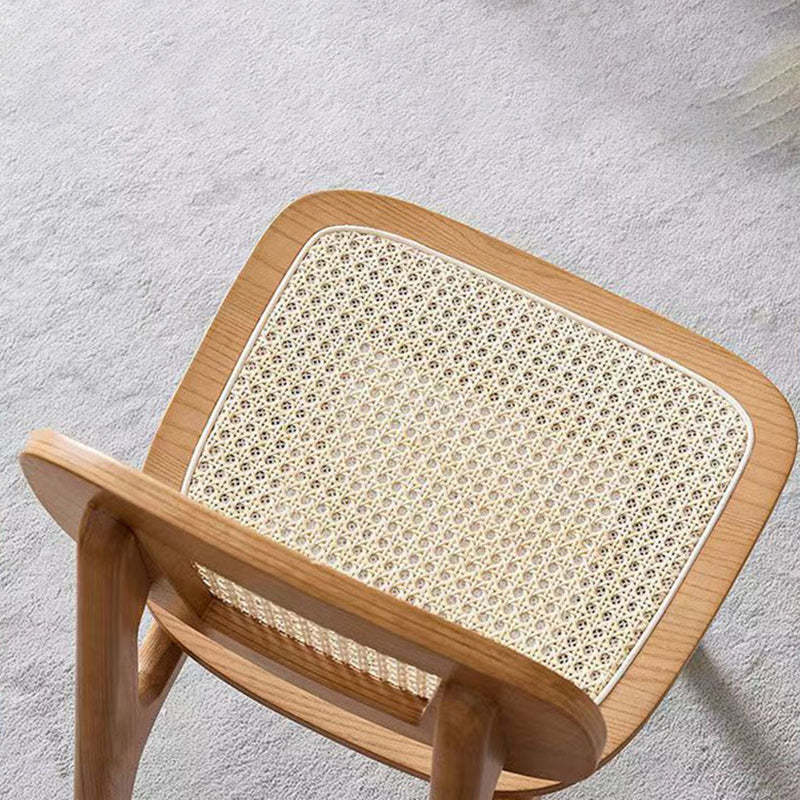 Minimalist Wood Rattan Woven Dining Chair