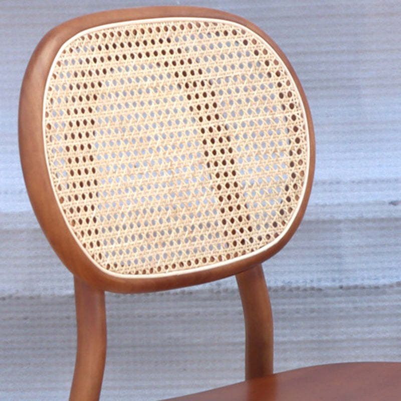 Nordic Wood Rattan Woven Dining Chair