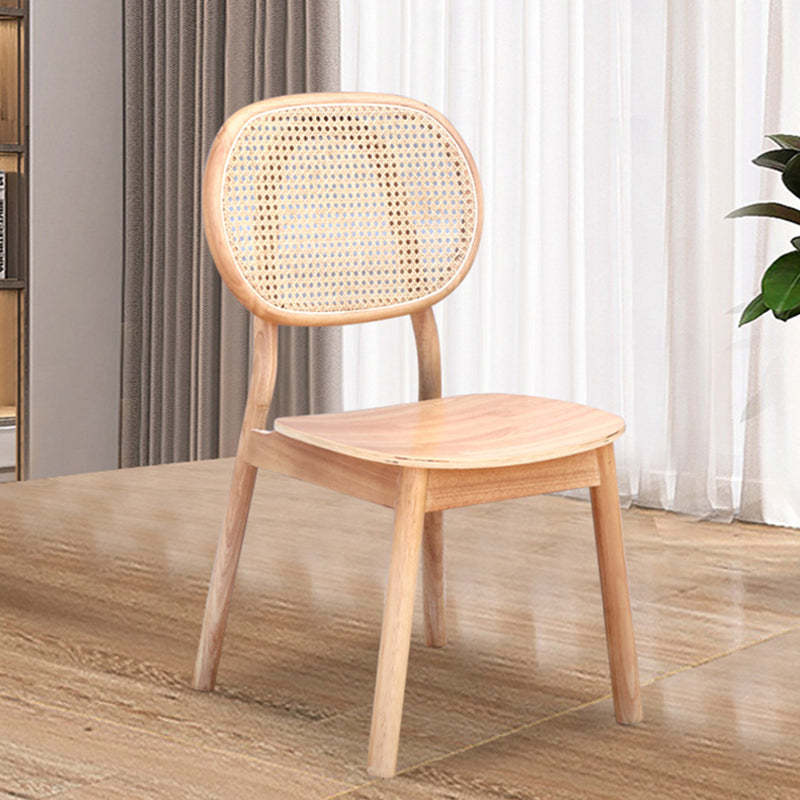 Nordic Wood Rattan Woven Dining Chair