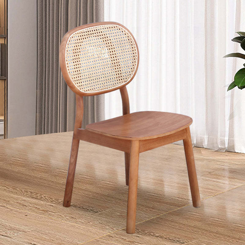 Nordic Wood Rattan Woven Dining Chair