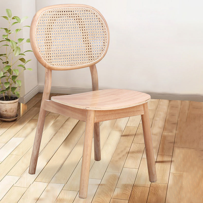 Nordic Wood Rattan Woven Dining Chair
