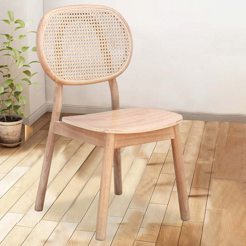 Nordic Wood Rattan Woven Dining Chair
