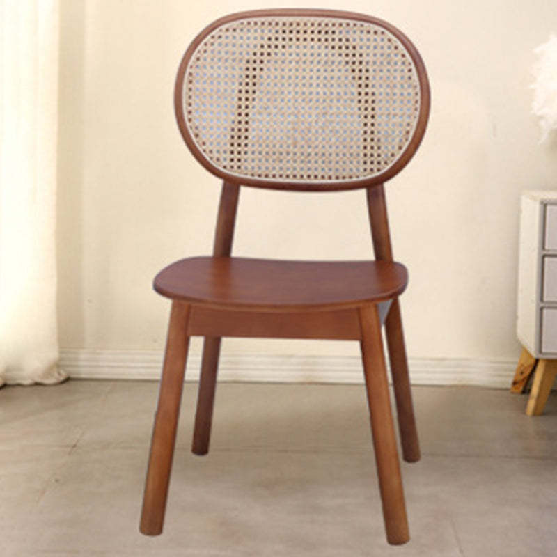 Nordic Wood Rattan Woven Dining Chair