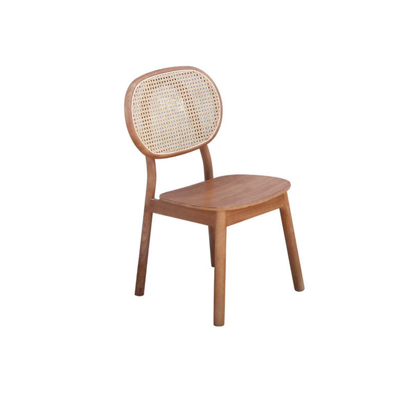 Nordic Wood Rattan Woven Dining Chair