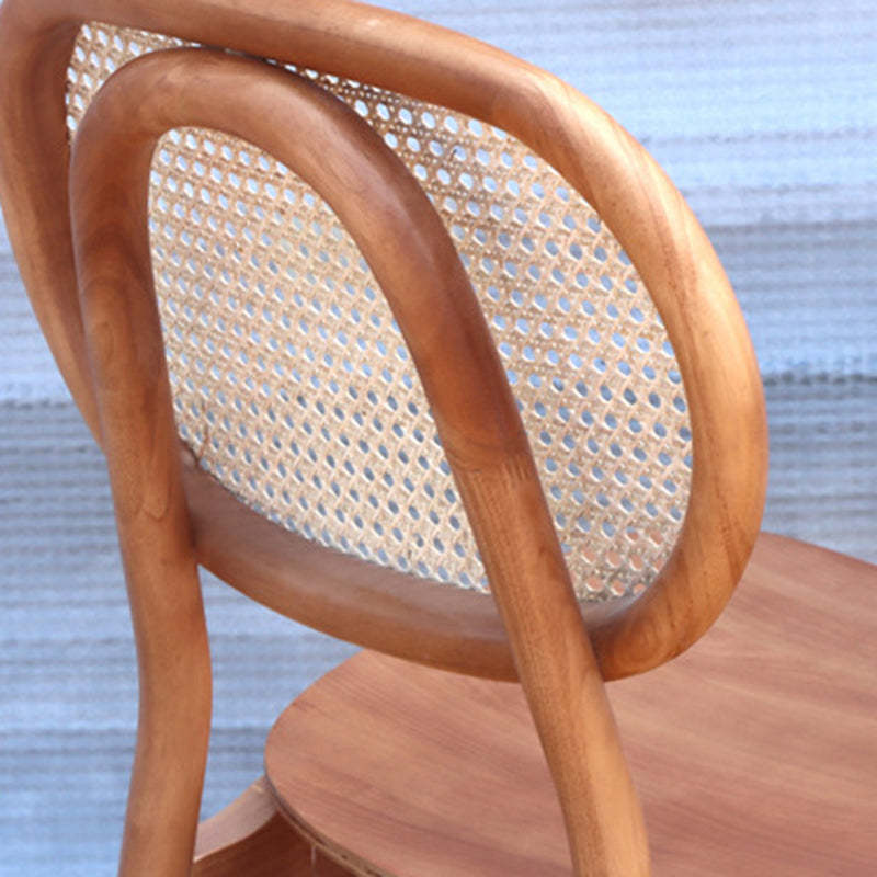 Nordic Wood Rattan Woven Dining Chair