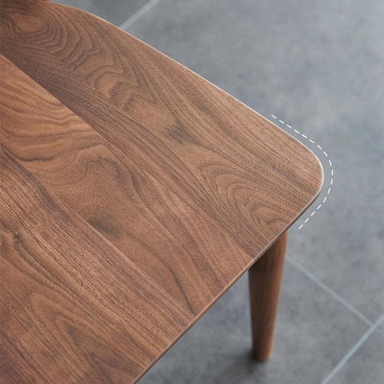 Minimalist Bent Walnut Wood Dining Chair