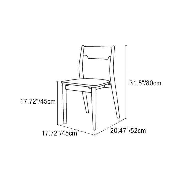 Minimalist Bent Walnut Wood Dining Chair