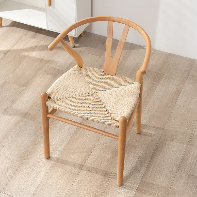 Scandinavian Y-Shape Braided Wood Dining Chair