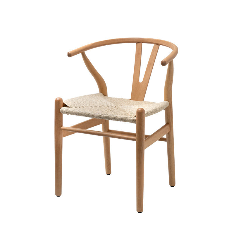 Scandinavian Y-Shape Braided Wood Dining Chair