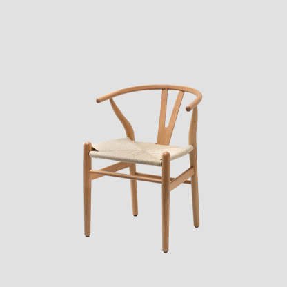 Scandinavian Y-Shape Braided Wood Dining Chair