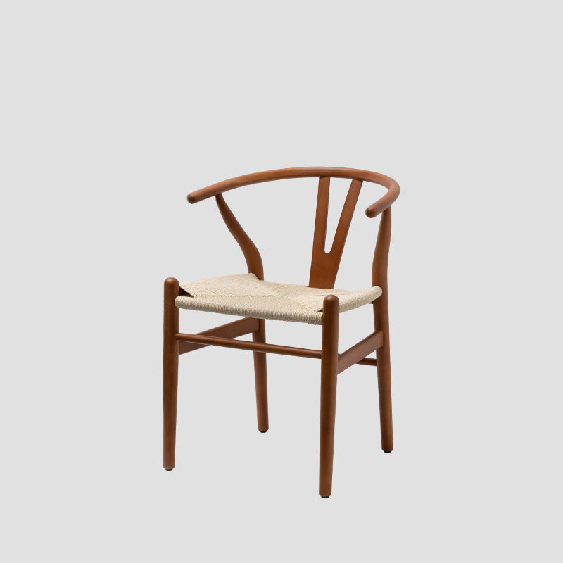 Scandinavian Y-Shape Braided Wood Dining Chair