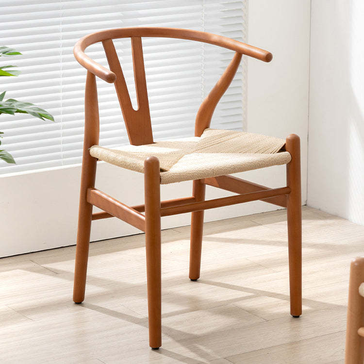 Scandinavian Y-Shape Braided Wood Dining Chair