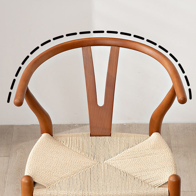 Scandinavian Y-Shape Braided Wood Dining Chair