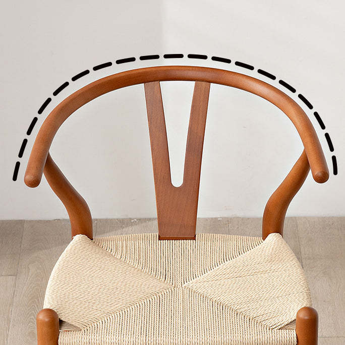 Scandinavian Y-Shape Braided Wood Dining Chair