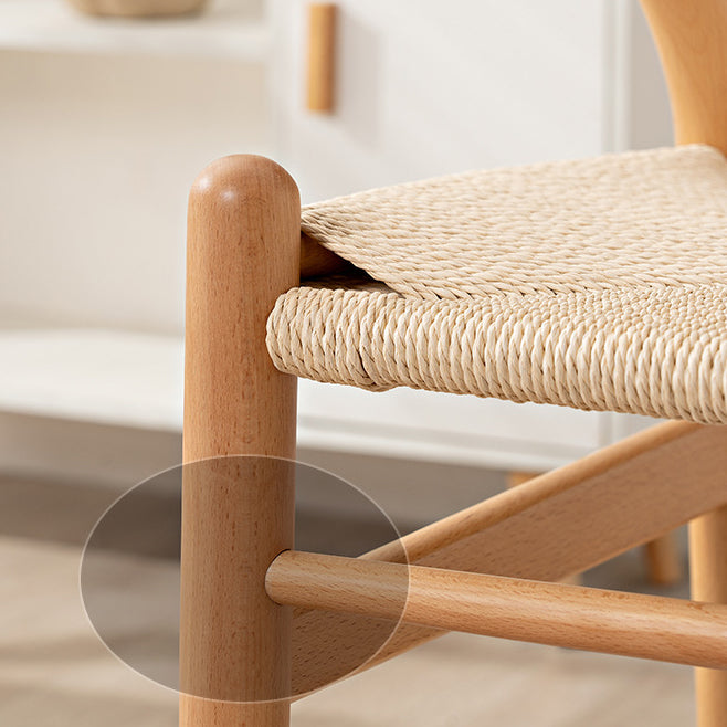 Scandinavian Y-Shape Braided Wood Dining Chair