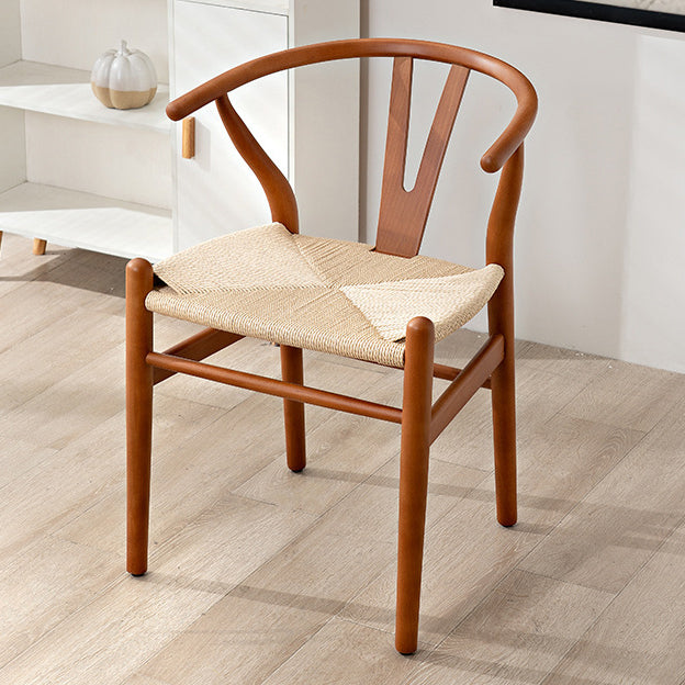 Scandinavian Y-Shape Braided Wood Dining Chair
