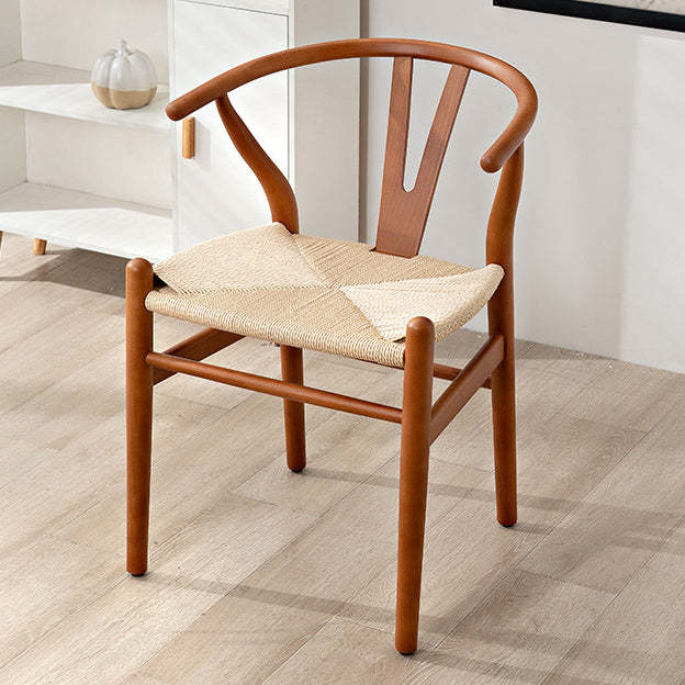 Braided y-shape wood dining chairs & benches for dining room