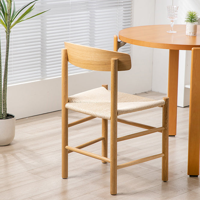 Japanese Bent Braided Wood Dining Chair