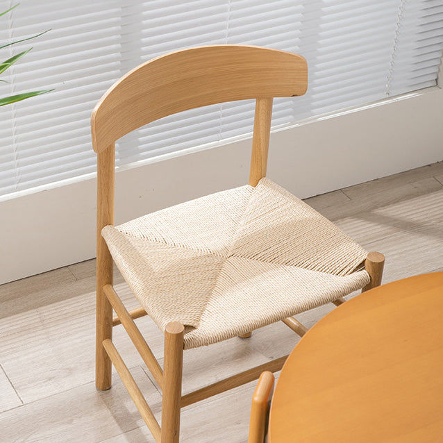 Japanese Bent Braided Wood Dining Chair