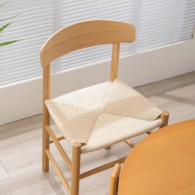 Japanese Bent Braided Wood Dining Chair