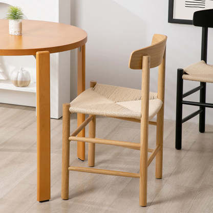 Japanese Bent Braided Wood Dining Chair