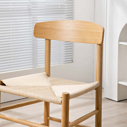 Japanese Bent Braided Wood Dining Chair