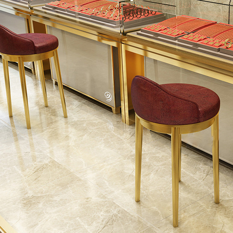 Minimalist Triangle Western Leather Bar Stool