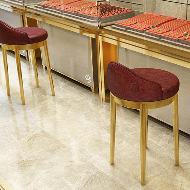 Minimalist Triangle Western Leather Bar Stool