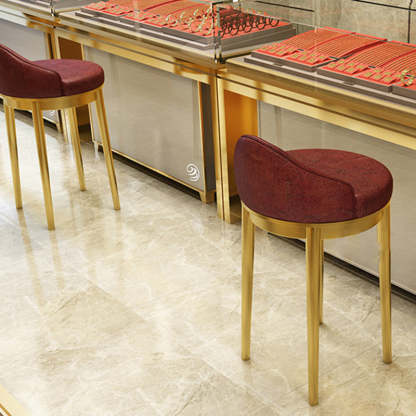 Minimalist Triangle Western Leather Bar Stool
