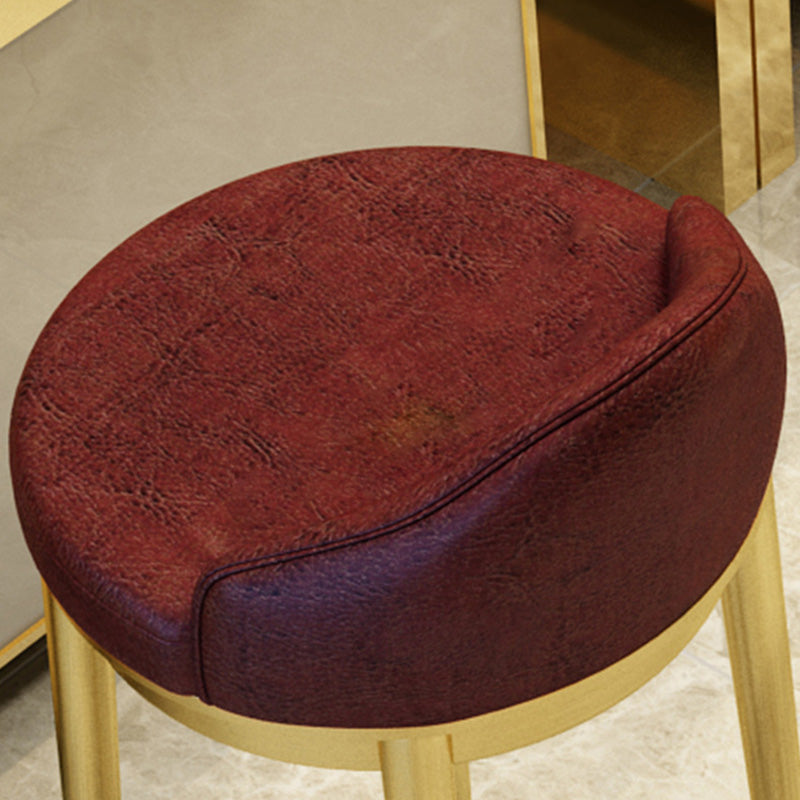 Minimalist Triangle Western Leather Bar Stool