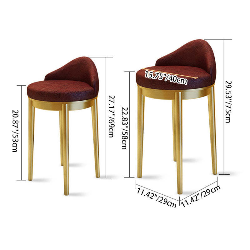 Minimalist Triangle Western Leather Bar Stool — Titanium