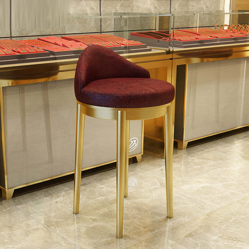 Minimalist Triangle Western Leather Bar Stool