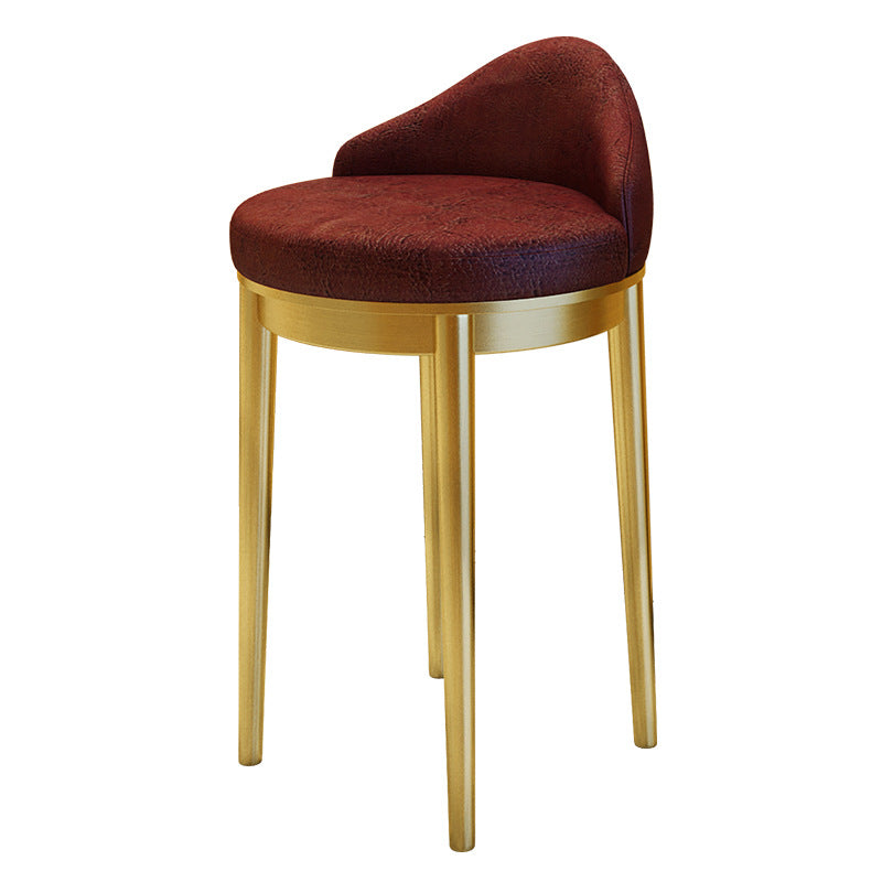 Minimalist Triangle Western Leather Bar Stool