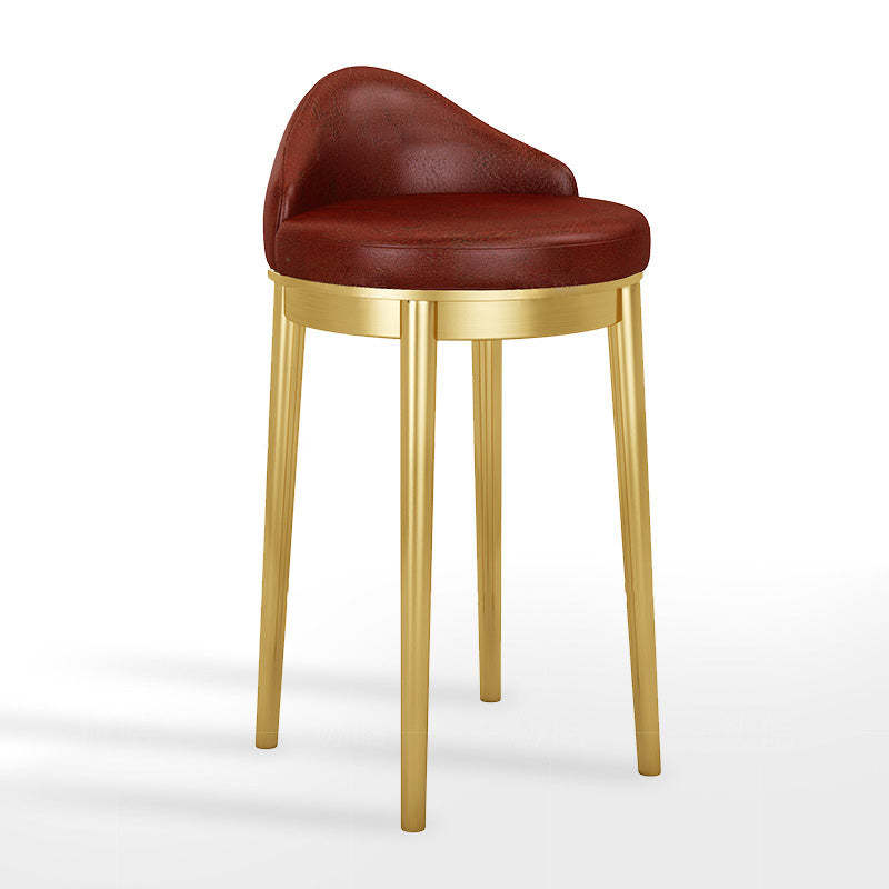 Minimalist Triangle Western Leather Bar Stool