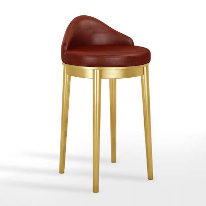 Minimalist Triangle Western Leather Bar Stool