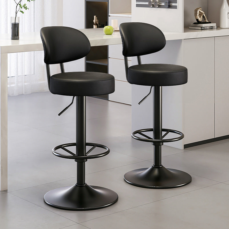 Minimalist Round Napa Leather Desk Chair