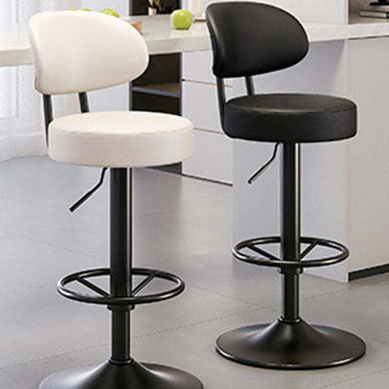 Minimalist Round Napa Leather Desk Chair