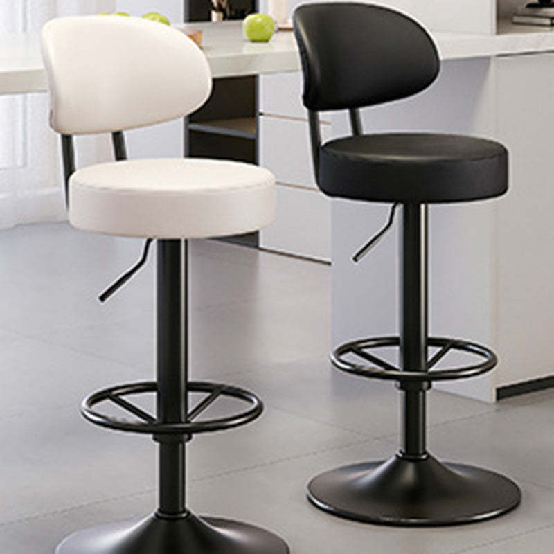 Minimalist Round Napa Leather Desk Chair