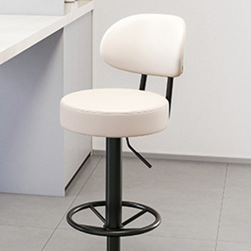 Minimalist Round Napa Leather Desk Chair